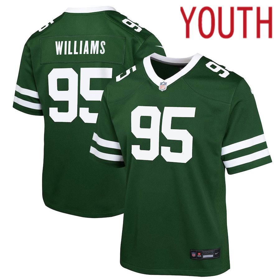 Youth New York Jets #95 Quinnen Williams Nike Legacy Green Game NFL Jersey